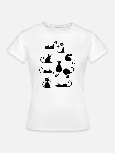 verschiedene Katzen Optik - Frauen T-Shirt - Weiß