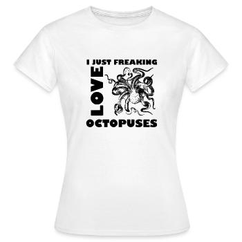 Octopus Octopus Octopus Octopus - Women's T-Shirt - white - Front - AI Model Female 172 dark (172cm)