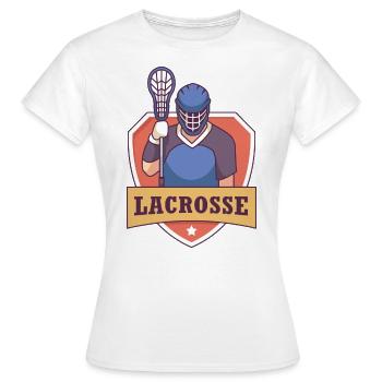 Lacrosse - Frauen T-Shirt - Weiß - Vorne - AI Model Female 172 dark (172cm)