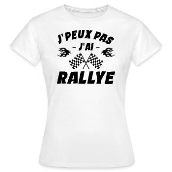 Je Peux Pas J'ai Rallye - T-shirt Femme - blanc - Devant - AI Model Female 172 dark (172cm)
