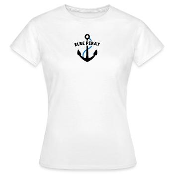 Elbe Pirat - Frauen T-Shirt - Weiß - Vorne - AI Model Female 172 dark (172cm)