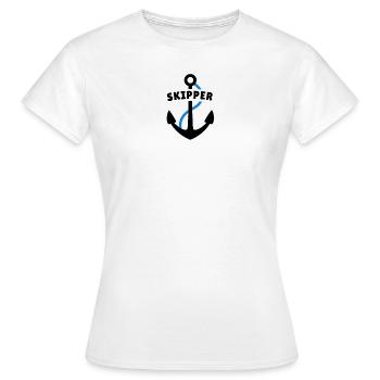 Skipper - Frauen T-Shirt - Weiß - Vorne - AI Model Female 172 dark (172cm)