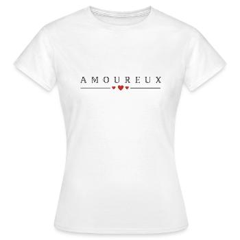 Amoureux - T-shirt Femme - blanc - Devant - AI Model Female 172 dark (172cm)