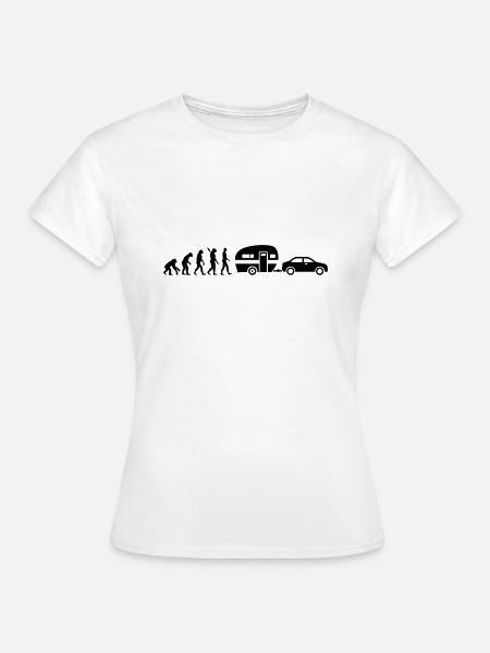 Wohnwagen - Frauen T-Shirt - Weiß