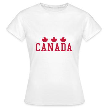Érable du Canada - T-shirt Femme - blanc - Devant - AI Model Female 172 dark (172cm)