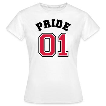 Pride 01 - Stolz - Schwule und Lesben - Homo Ehe - Frauen T-Shirt - Weiß - Vorne - AI Model Female 172 dark (172cm)