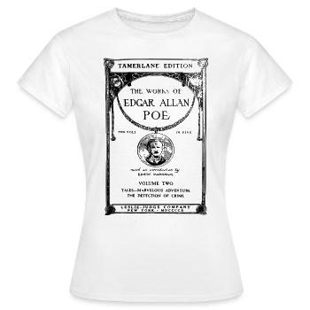 poe book cover - T-shirt Femme - blanc - Devant - AI Model Female 172 dark (172cm)
