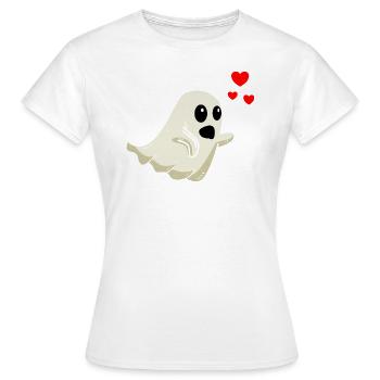 Spectre Saint-Valentin - T-shirt Femme - blanc - Devant - AI Model Female 172 dark (172cm)