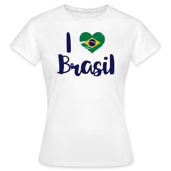 I love Brasil - T-shirt Femme - blanc - Devant - AI Model Female 172 dark (172cm)