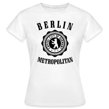 BERLIN METROPOLITAN CITY - T-shirt Femme - blanc - Devant - AI Model Female 172 dark (172cm)