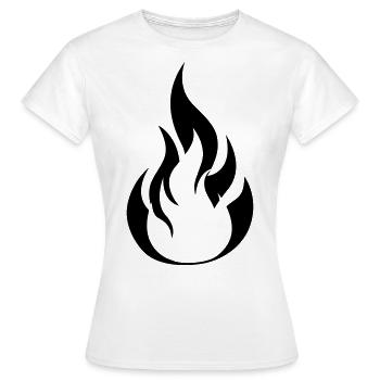 Flamme symbole de feu - T-shirt Femme - blanc - Devant - AI Model Female 172 dark (172cm)