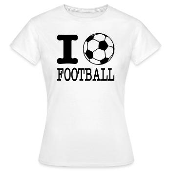i love football with ball - T-shirt Femme - blanc - Devant - AI Model Female 172 dark (172cm)