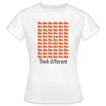 Gegen den Strom Fahrrad Hobby Rad fahren - Frauen T-Shirt - Weiß - Vorne - AI Model Female 172 dark (172cm)