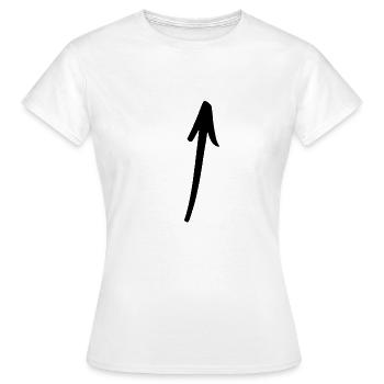 Flèche vers le haut - T-shirt Femme - blanc - Devant - AI Model Female 172 dark (172cm)