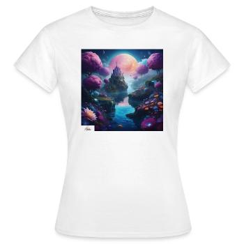 Ätherisches Königreich Traumlandschaft - Frauen T-Shirt - Weiß - Vorne - AI Model Female 172 dark (172cm)