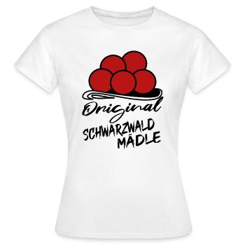 Schwarzwald Mädle Heimat Bollenhut Kuckuck - Frauen T-Shirt - Weiß - Vorne - AI Model Female 172 dark (172cm)
