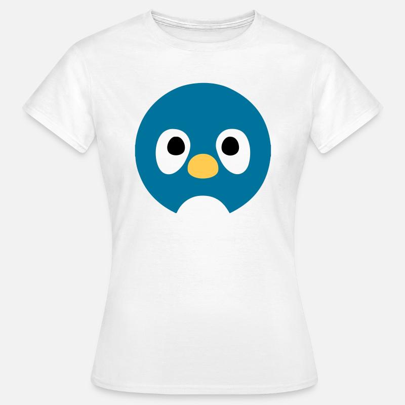 Cartoon Penguin Face - Women's T-Shirt - white