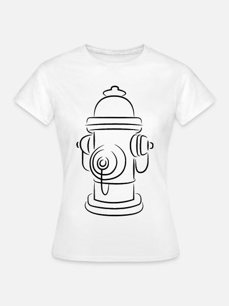 Skizze Feuerhydrant - Frauen T-Shirt - Weiß