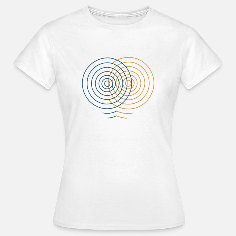 Interférence concentrique – Conception physique - T-shirt Femme - blanc