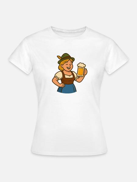 Bayerische Bierfest - Frauen T-Shirt - Weiß