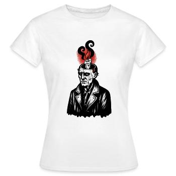Tête de cire avec flamme - T-shirt Femme - blanc - Devant - AI Model Female 172 dark (172cm)