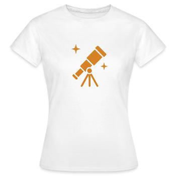 Télescope - T-shirt Femme - blanc - Devant - AI Model Female 172 dark (172cm)
