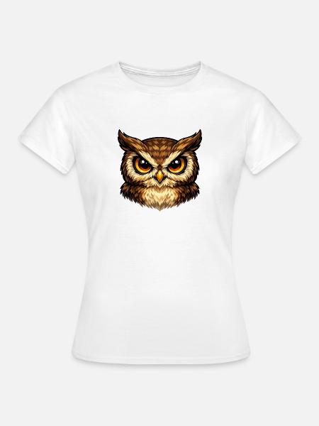 Wilde Nachteule - Frauen T-Shirt - Weiß