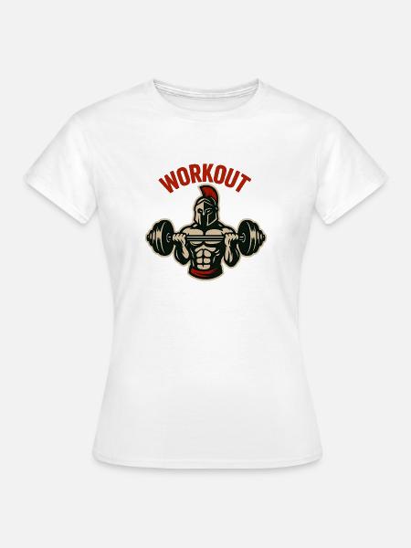 Gladiator-Hantel-Workout - Frauen T-Shirt - Weiß