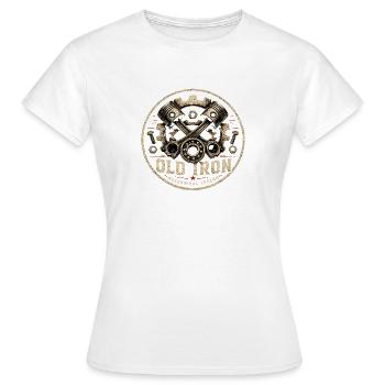 Altes Eisen Mechanik Legende - Frauen T-Shirt - Weiß - Vorne - AI Model Female 172 dark (172cm)
