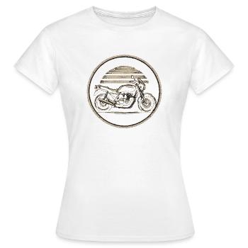 Vintage Motorrad Kreislogo - Frauen T-Shirt - Weiß - Vorne - AI Model Female 172 dark (172cm)