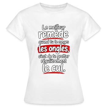 Le meilleur remède - T-shirt Femme - blanc - Devant - AI Model Female 172 dark (172cm)