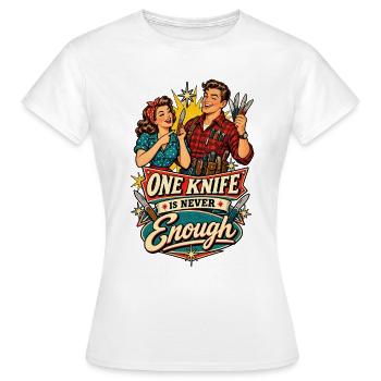 A knife is never enough - Women's T-Shirt - white - Front - AI Model Female 172 dark (172cm)