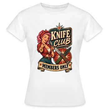 Réservé aux membres du Klingenclub - T-shirt Femme - blanc - Devant - AI Model Female 172 dark (172cm)