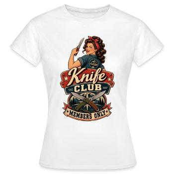 Blade Club Vintage Pin-Up - T-shirt Femme - blanc - Devant - AI Model Female 172 dark (172cm)