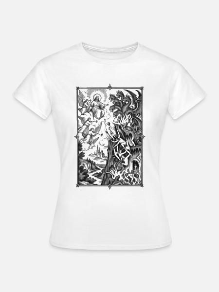Mythische Schlachtensilhouetten - Frauen T-Shirt - Weiß