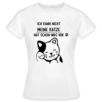 Katze Katzen Kater Geschenk Liebe Siam Maine Coon - Frauen T-Shirt - Weiß - Vorne - AI Model Female 172 dark (172cm)
