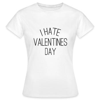 Je déteste la Saint Valentin - Saint Valentin - T-shirt Femme - blanc - Devant - AI Model Female 172 dark (172cm)