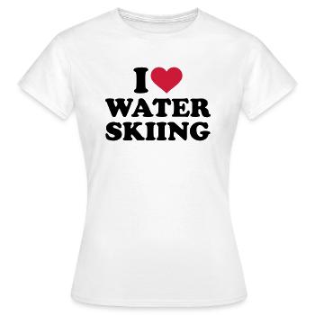 Wasserski - Frauen T-Shirt - Weiß - Vorne - AI Model Female 172 dark (172cm)