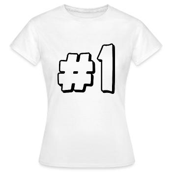 Nummer eins mit Hashtag - Frauen T-Shirt - Weiß - Vorne - AI Model Female 172 dark (172cm)
