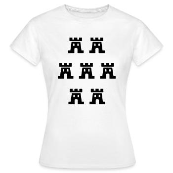 Sieben Burgen Siebenbürgen 232 einfarbig - Frauen T-Shirt - Weiß - Vorne - AI Model Female 172 dark (172cm)