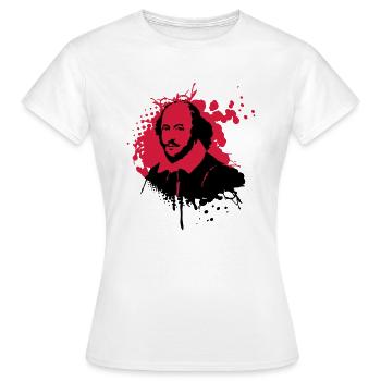 shakespeare-splat2 - Frauen T-Shirt - Weiß - Vorne - AI Model Female 172 dark (172cm)
