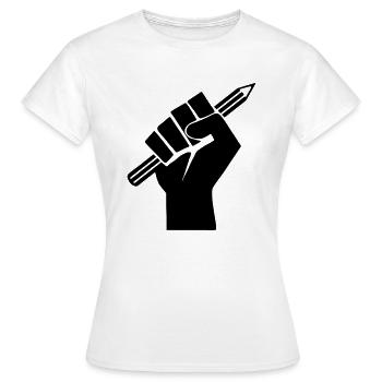 Liberté de la presse - T-shirt Femme - blanc - Devant - AI Model Female 172 dark (172cm)
