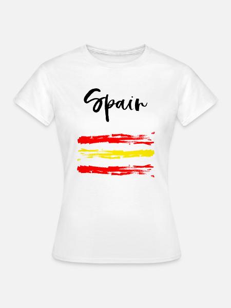 Spain - Spanien - Fußball - Fanshirt - Frauen T-Shirt - Weiß