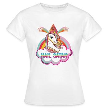 HAIL SATAN ! - Frauen T-Shirt - Weiß - Vorne - AI Model Female 172 dark (172cm)