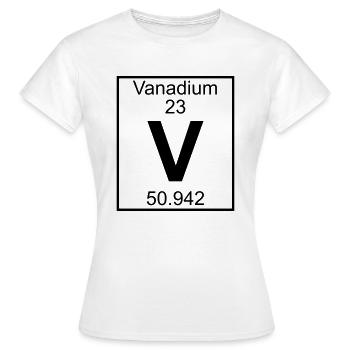 Vanadium (V) (element 23) - Women's T-Shirt - white - Front - AI Model Female 172 dark (172cm)