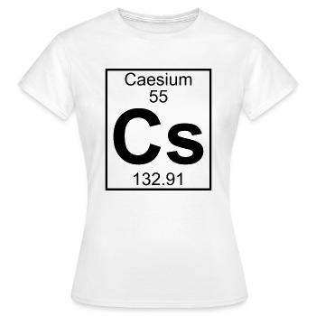 Element 055 - Cs (caesium) - Full - T-shirt Femme - blanc - Devant - AI Model Female 172 dark (172cm)