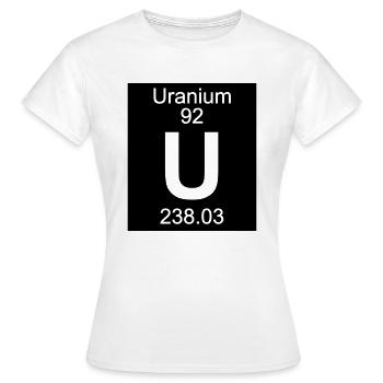 Uranium (U) (element 92) - Women's T-Shirt - white - Front - AI Model Female 172 dark (172cm)