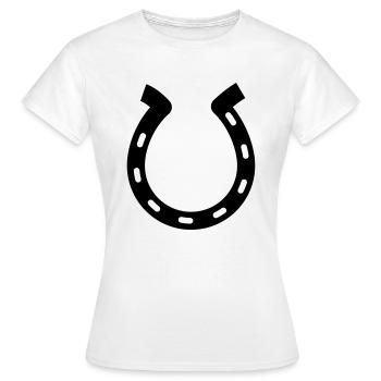 fer à cheval - T-shirt Femme - blanc - Devant - AI Model Female 172 dark (172cm)