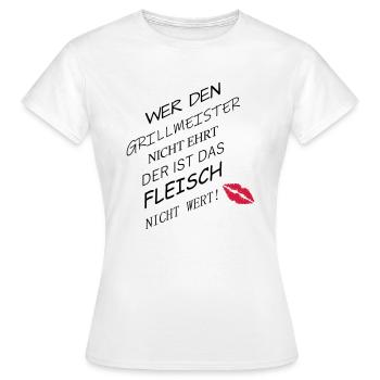 Fleisch nicht wert - Frauen T-Shirt - Weiß - Vorne - AI Model Female 172 dark (172cm)