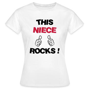 Niece Nichte Nièce Baby Bébé Family - Women's T-Shirt - white - Front - AI Model Female 172 dark (172cm)